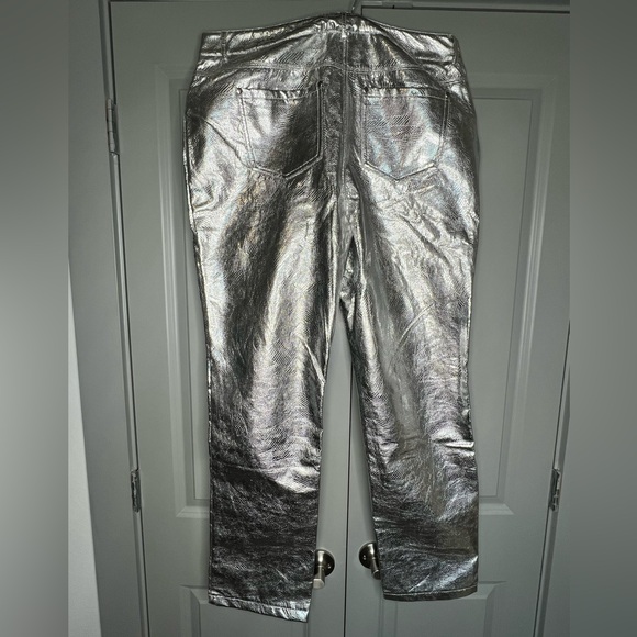 ASOS Metallic Straight Leg Pants - Picture 6 of 12